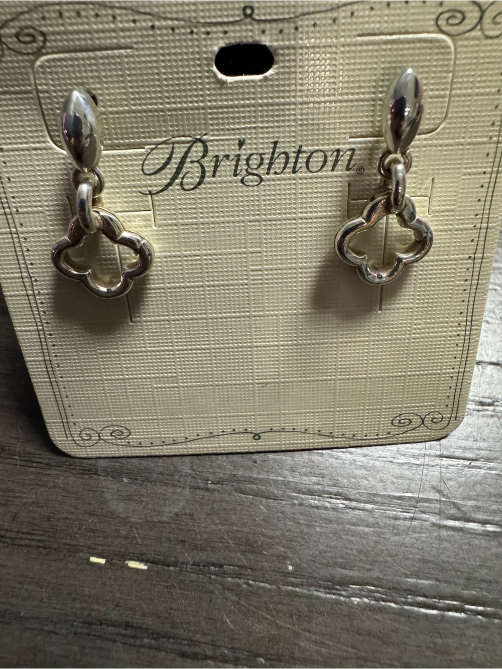 Brighton Silver Quatrefoil Dangle Earrings